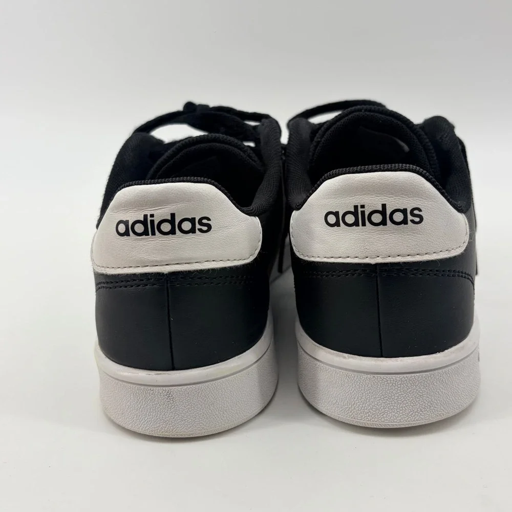 Adidas Grand Court Sneakers Kids 6 Black White EF0102 Low Top Classic Shoes